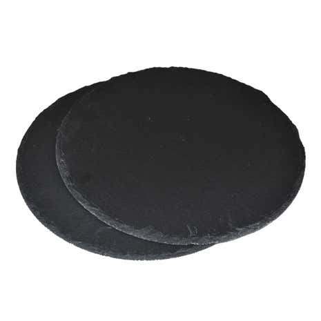Set of 2 Round Slate Placemats