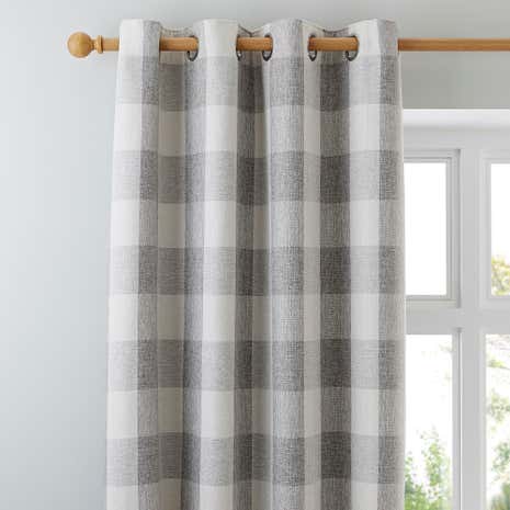 Skye Natural Lined Eyelet Curtains