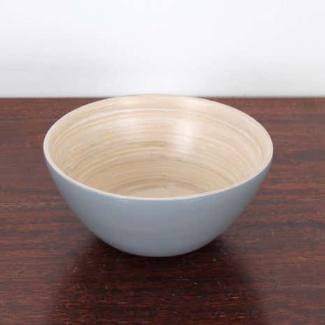 Small Bamboo Serve Bowl Grey