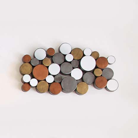 Tribal Circles Mirrored Wall Art