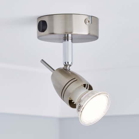 Silver 1 Light Spotlight