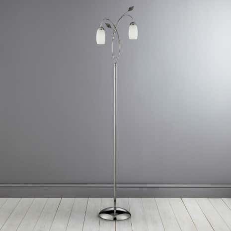 Leaf and Glass Floor Lamp