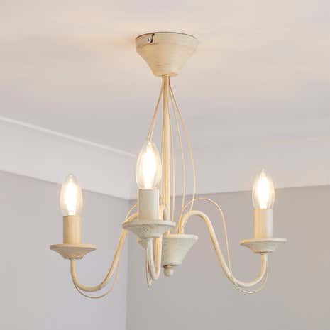 Cream 3 Light Fitting