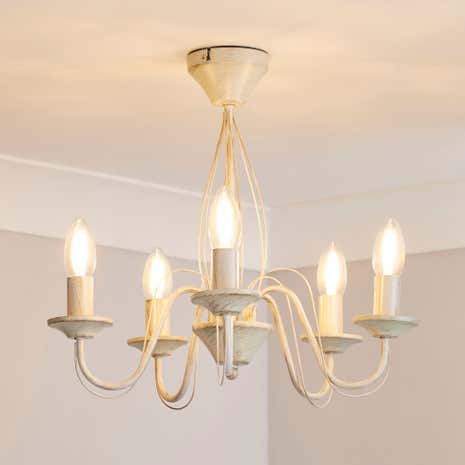 Cream 5 Light Ceiling Fitting