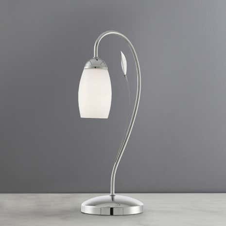 Leaf and Glass Table Lamp