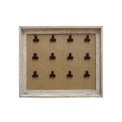 Wooden Bulldog Clip Memo Board