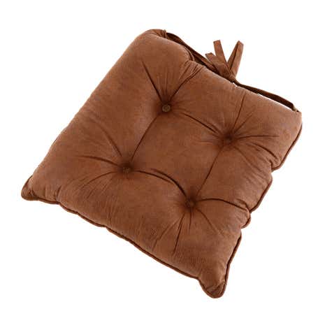 Tan Suede Effect Seat Pad