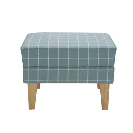 Duck-Egg Check Edinburgh Footstool
