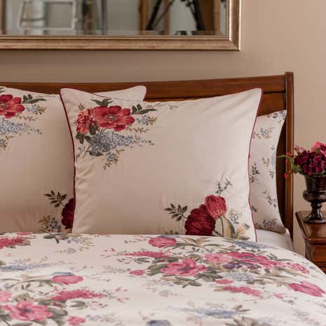 Dorma Lavinia Red Continental Pillowcase