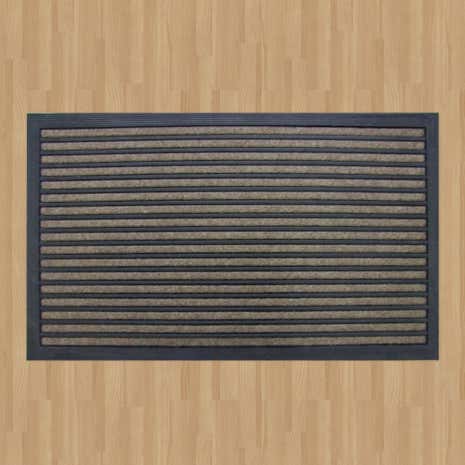 Grey Striped Doormat