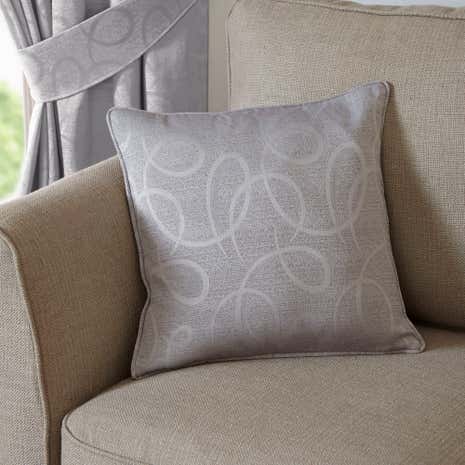Toledo Silver Square Cushion
