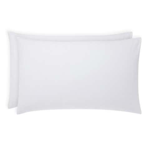 Brushed Cotton White Housewife Pillowcase Pair