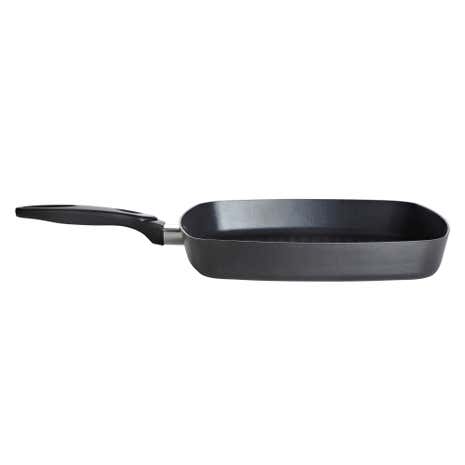 Essentials Black Aluminium 28cm Griddle Pan