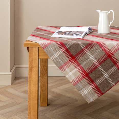 Highland Red Check Tablecloth