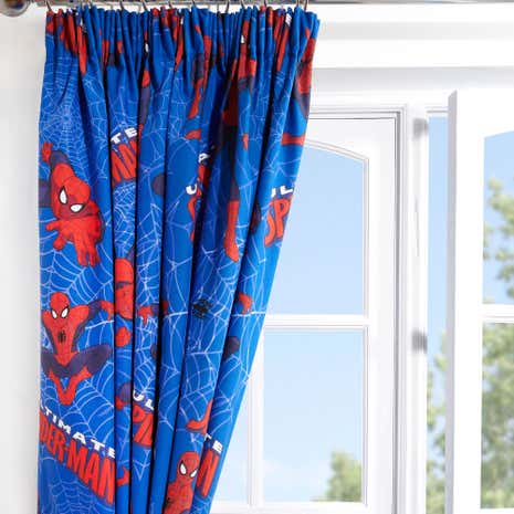 Marvel Spiderman Blackout Pencil Pleat Curtains