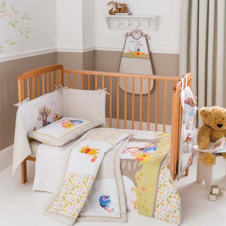 Disney Winnie the Pooh Nursery Cot Duvet Cover and Pillowcase Set