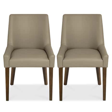 Logan Walnut Pair of Dining Chairs
