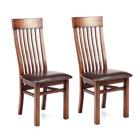 Brooklyn Dark Wood Pair Of Dining Chairs Dunelm Brooklyn Dark Wood Pair Of Dining Chairs