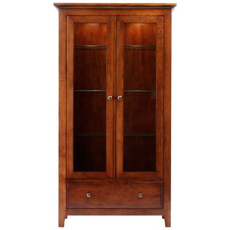 Brooklyn Dark Wood Display Cabinet