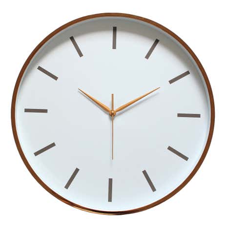 Copper Metallic Wall Clock