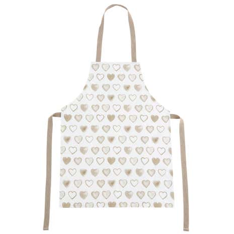 Country Taupe Heart PVC Apron