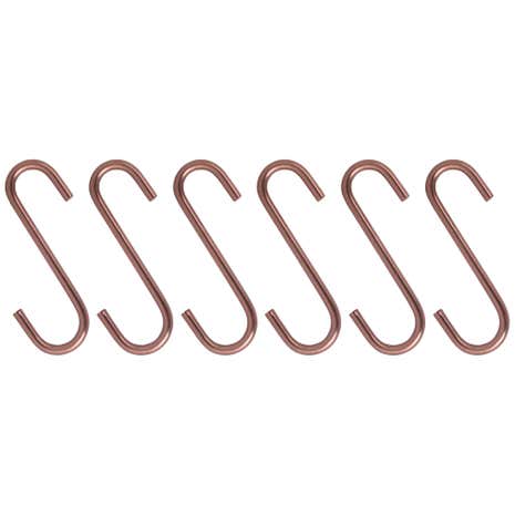 Set of 6 Copper Hooks