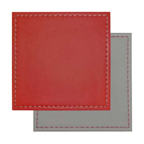 4 Pack Reverse Coasters Red and Grey