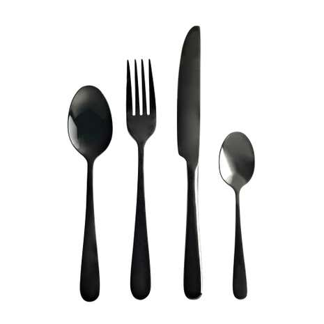 Viners Black Titanium 16 Piece Cutlery Set