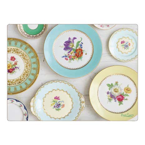 Set of Four Vintage Plates Placemats
