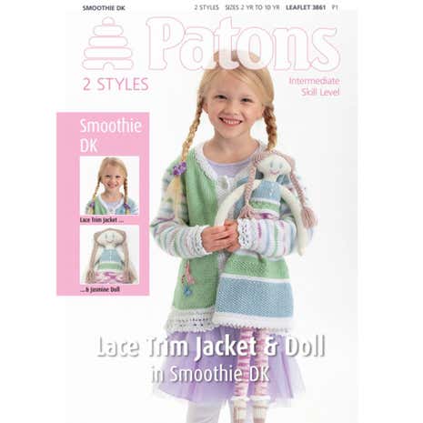 Patons Smoothie DK Girls and Doll Knitting Book 3861