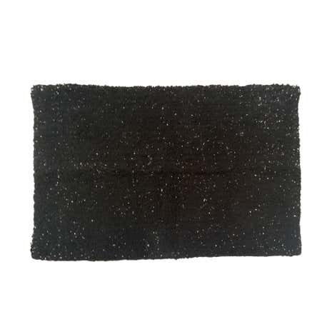 Black and Silver Bath Mat