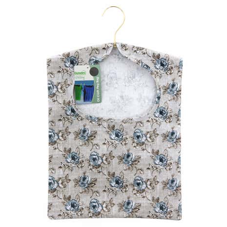 Oil Cloth Flower Peg Bag