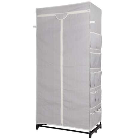 Grey Wardrobe with Pockets