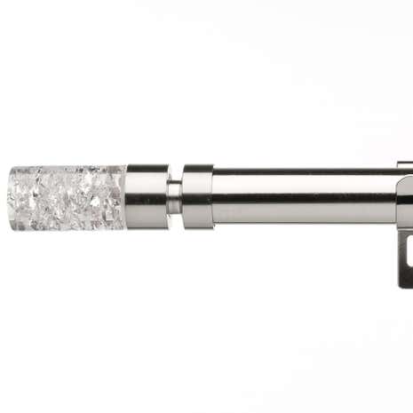 Hotel Seattle Fixed Satin Silver Curtain Pole Dia. 28mm
