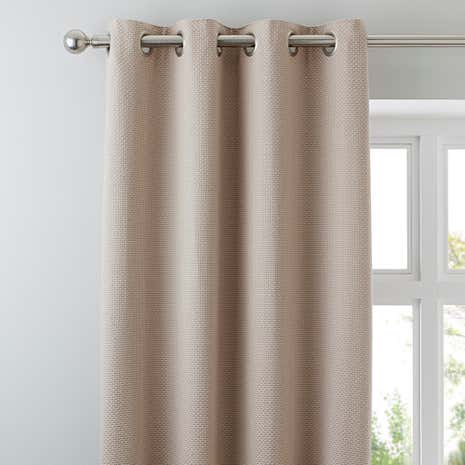 Kendall Natural Lined Eyelet Curtains