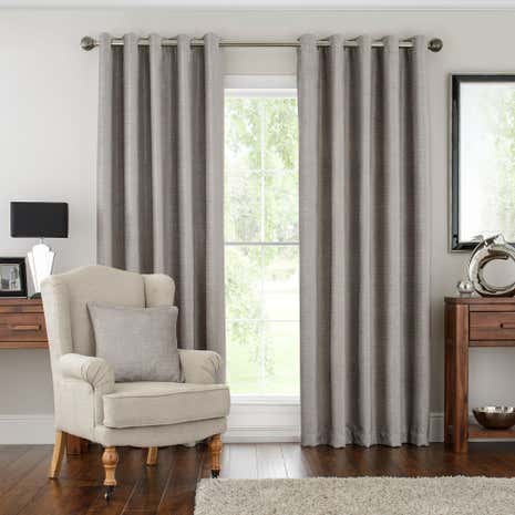 Hotel Naples Silver Lined Eyelet Curtains