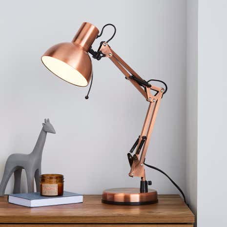 Copper Dome Head Desk Lamp