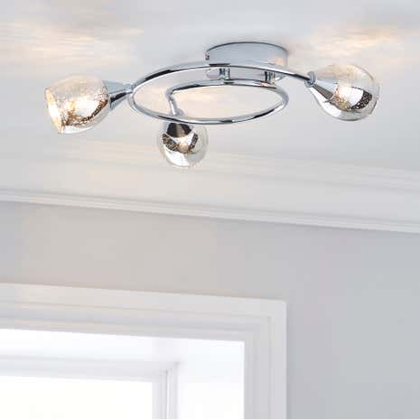 Monty 3 Light Glass Ceiling Fitting