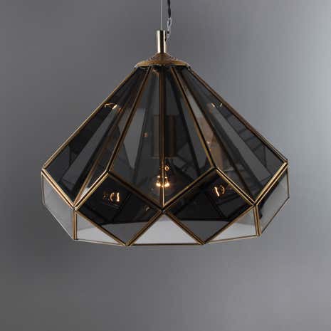 Terrarium Smoked Glass Ceiling Fitting