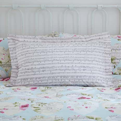 Melody Duck Egg Oxford Pillowcase