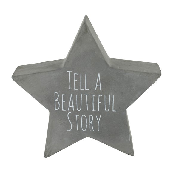 Grey Star Standing Plaque
