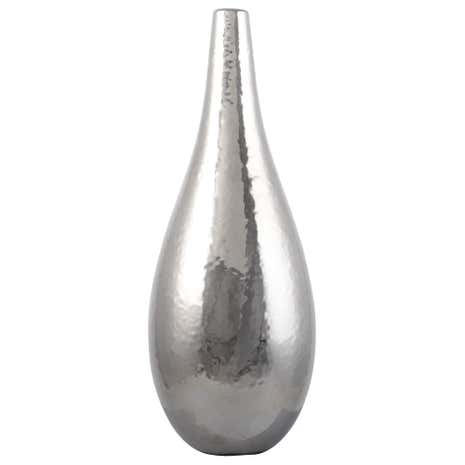 Silver Long Neck Vase