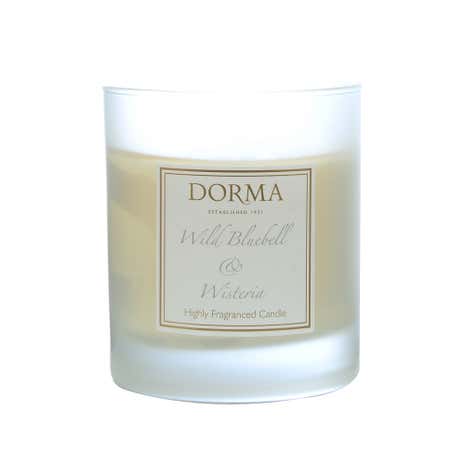 Dorma Wild Bluebell and Wisteria Wax Filled Glass Candle