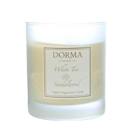 Dorma White Tea and Sandalwood Wax Filled Glass Candle