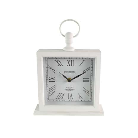 Large White Mantel Clock