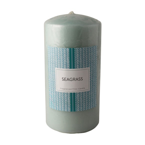 Seagrass Scented Pillar Candle