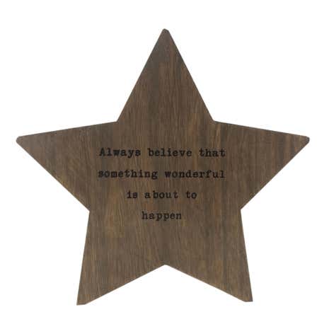Wooden Standing Star Plaque