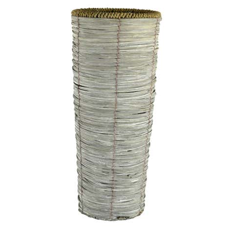 Grey Woven Taper Vase