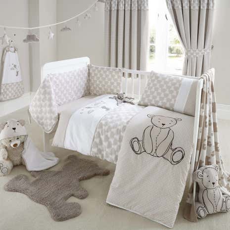 Archie Bear Nursery Cot Bed Duvet Cover and Pillowcase Set