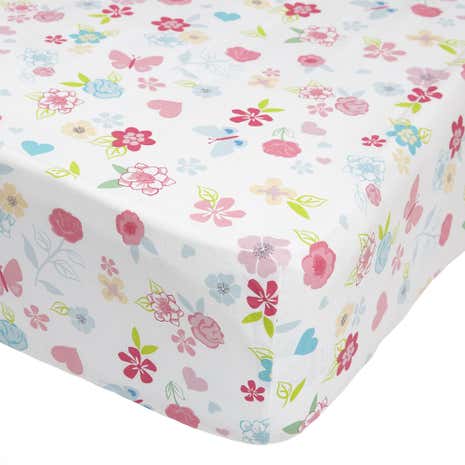 Kids Disney Princess Pink 25cm Fitted Sheet